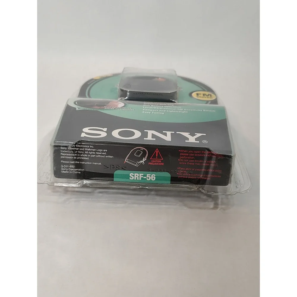 Sony Walkman SRF-56‎ FM Stereo Radio Headphones Belt Clip Easy Tuning